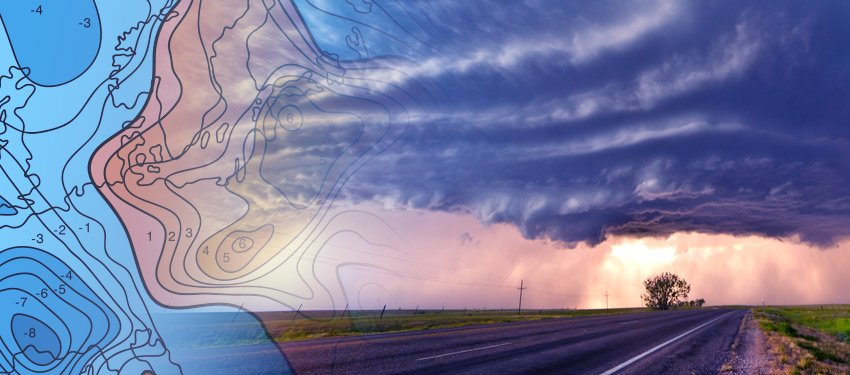 a storm on a road