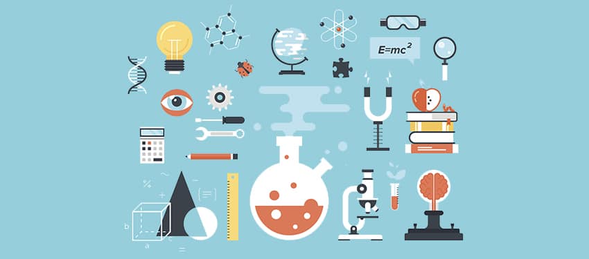 Collage of science tools